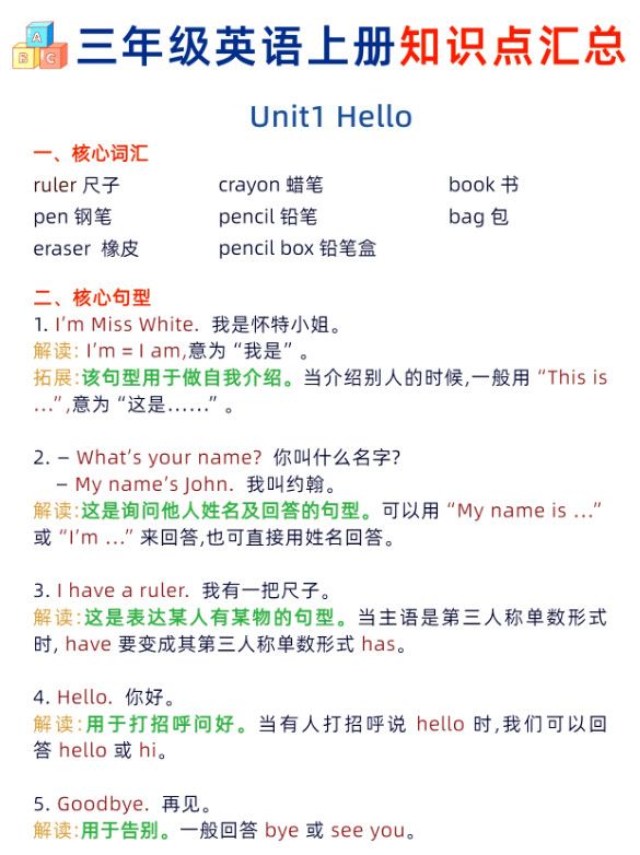 三年级英语上册知识点汇总.pdf