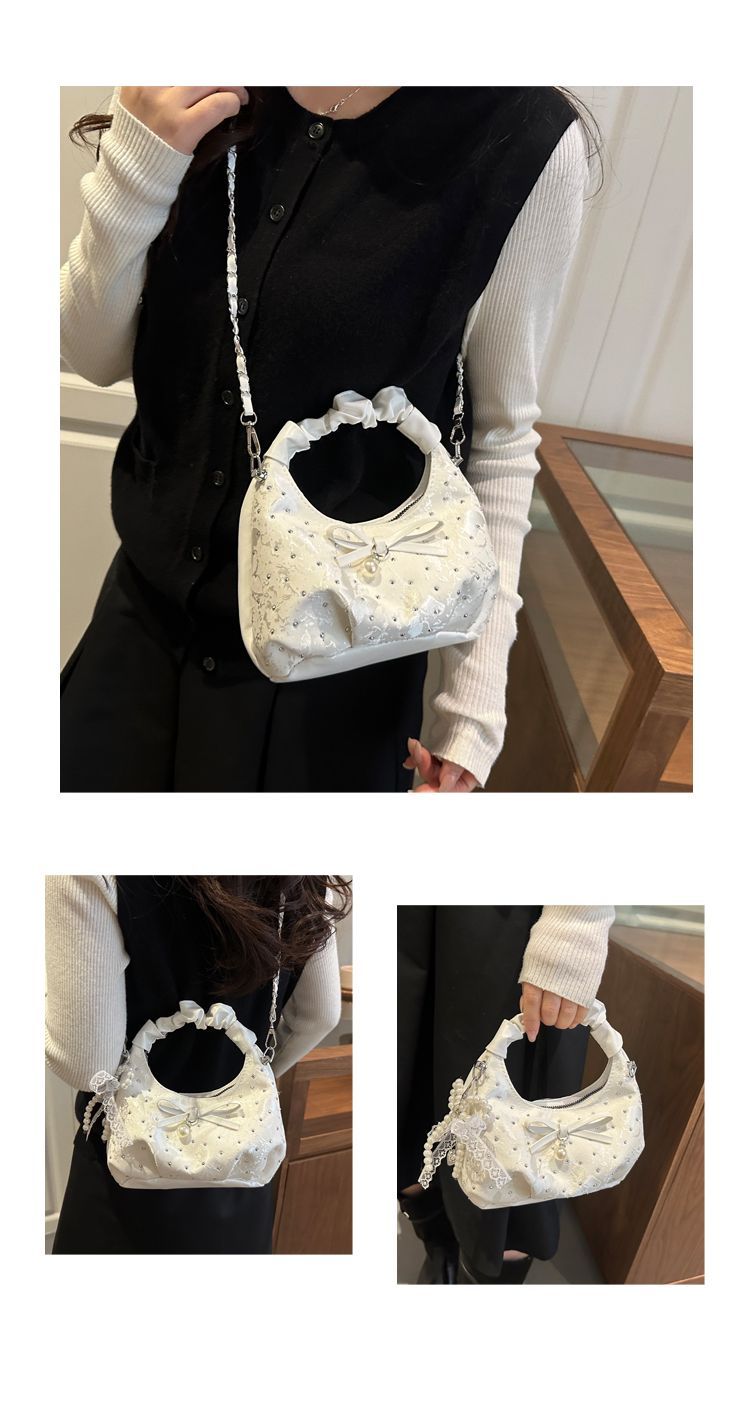 Elegante borsa a tracolla donna dumpling con fiocco a spalla_voghion.com
