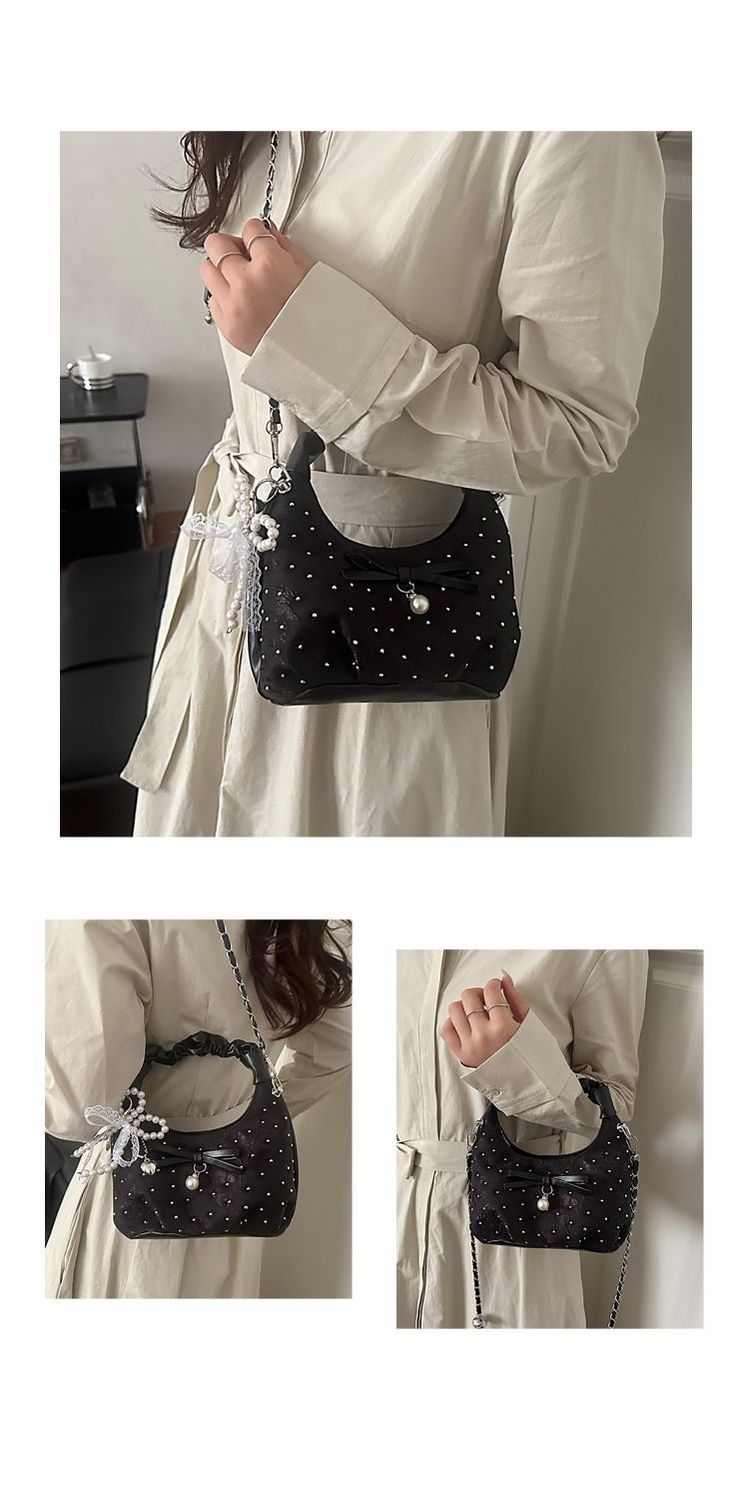 Elegante borsa a tracolla donna dumpling con fiocco a spalla_voghion.com