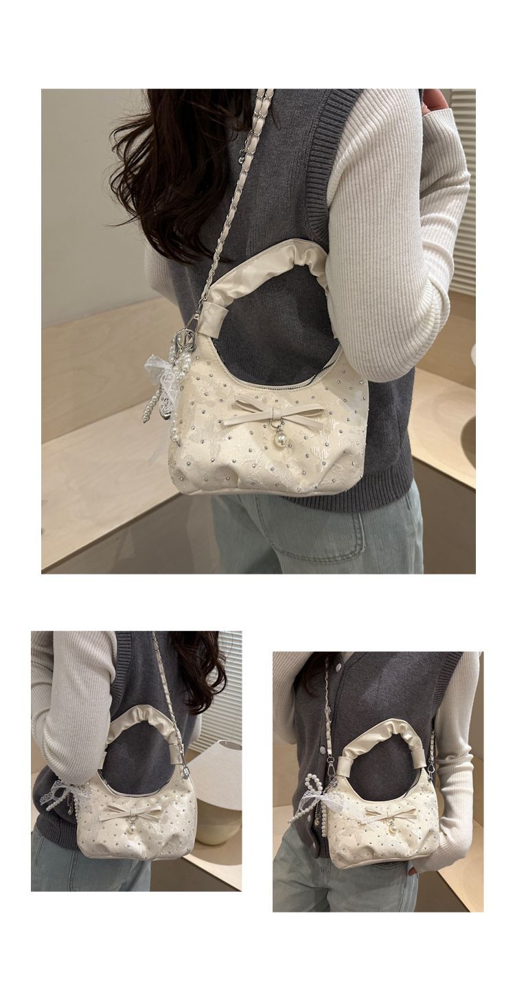 Elegante borsa a tracolla donna dumpling con fiocco a spalla_voghion.com