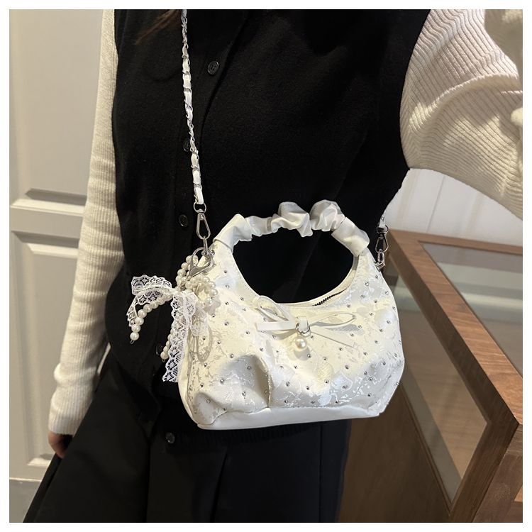 Elegante borsa a tracolla donna dumpling con fiocco a spalla_voghion.com