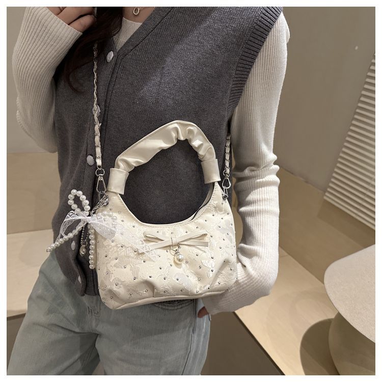 Elegante borsa a tracolla donna dumpling con fiocco a spalla_voghion.com