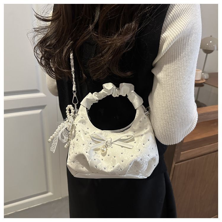 Elegante borsa a tracolla donna dumpling con fiocco a spalla_voghion.com