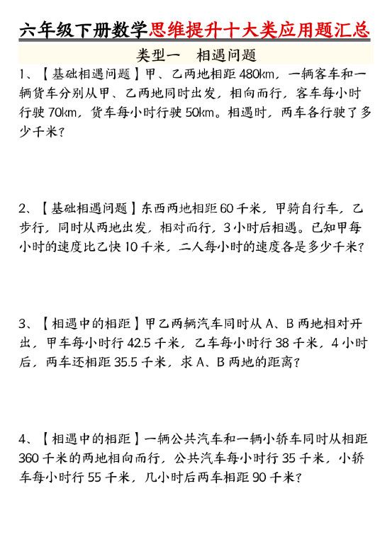 六年级下数学思维提升十大类应用题汇总_.pdf