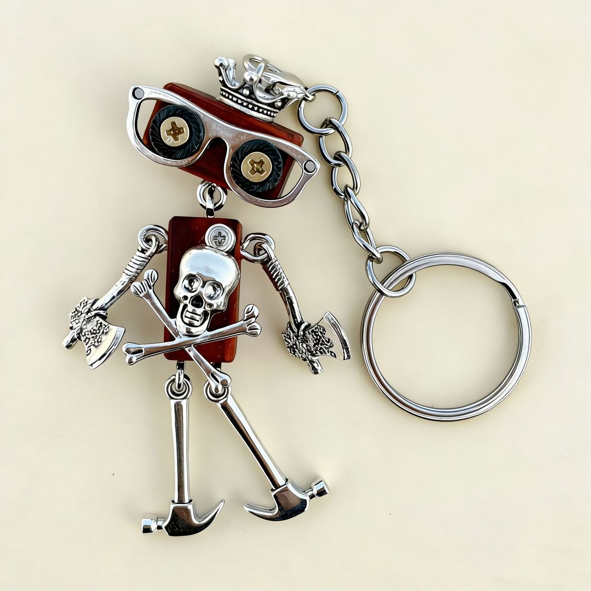 Handmade Punk Robot Pendant Necklace For Students Graduation Gift_voghion.com