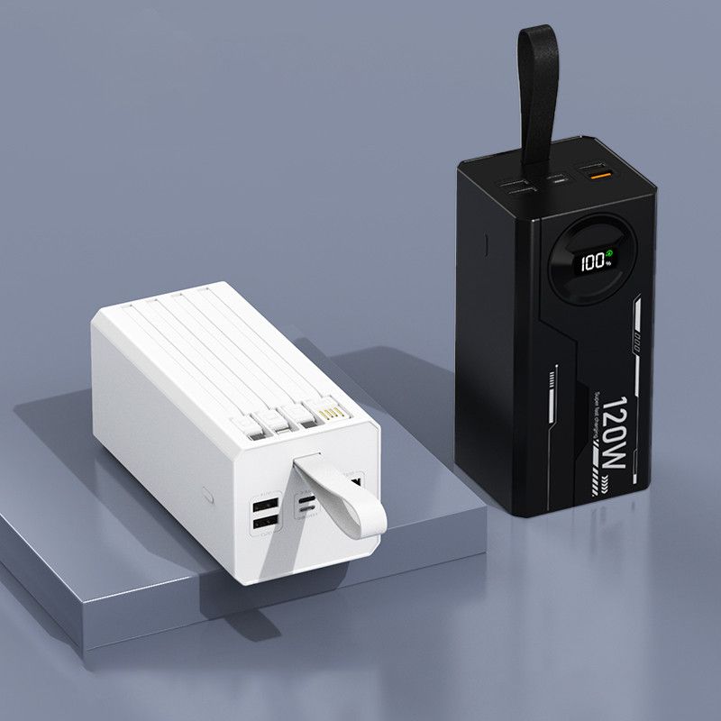 Power bank 60000mah con cable integrado carga ultra rápida_voghion.com