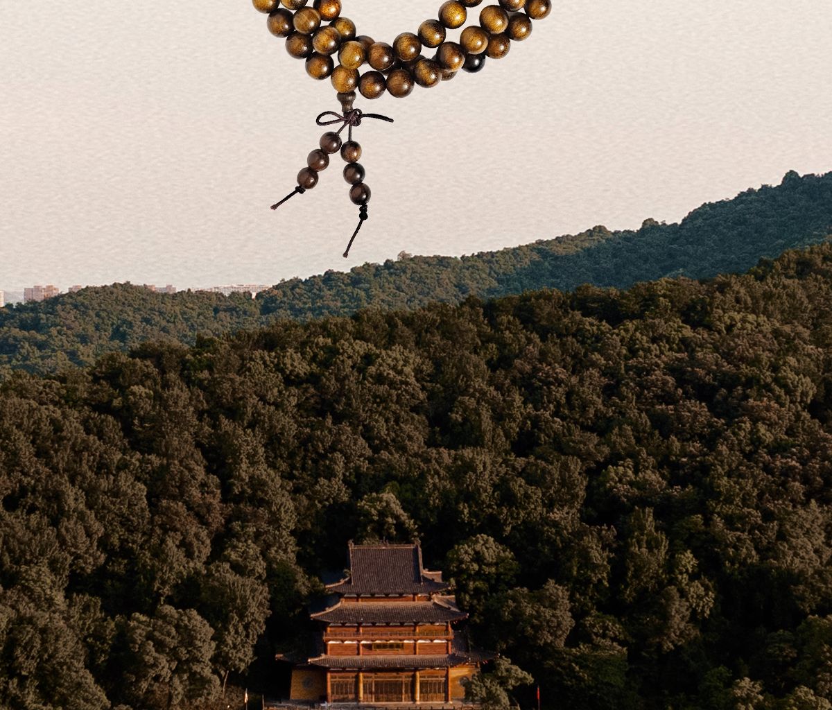 【灵隐仙踪】金丝楠木108颗念珠手串生肖本命佛文玩链条式多圈 detail 9