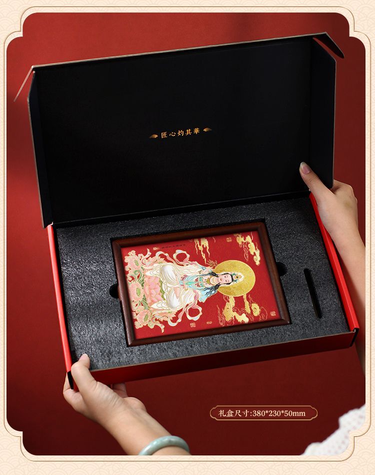 六合铜春「观音」家居桌面摆件书房摆台祈福平安长辈送礼祝福礼品 detail 6