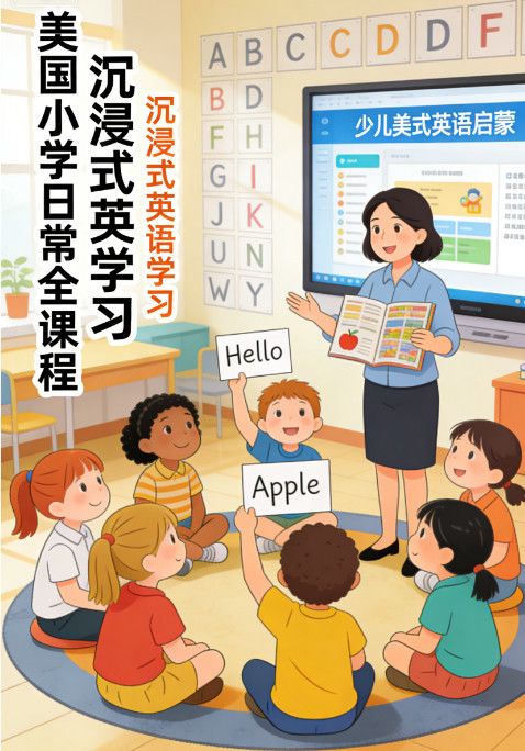 美国小学的日常全课程 少儿美式英语启蒙沉浸式学习 百度网盘全套视频音频讲义资源
