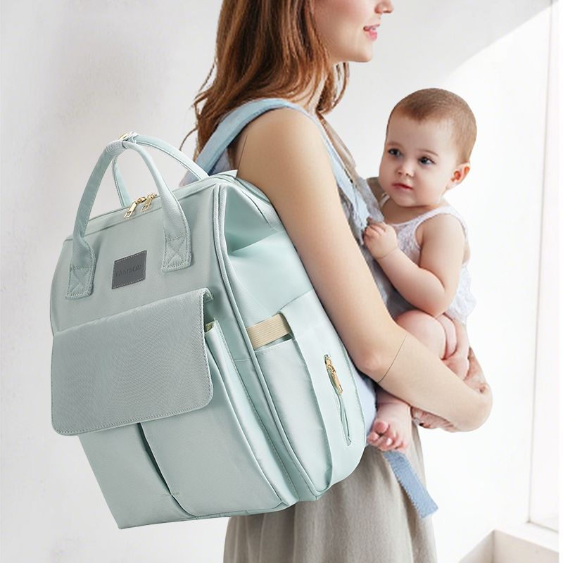 Mochila para mamãe com novo estilo, grande capacidade, leve, multifuncional e portátil para mãe e bebê._voghion.com