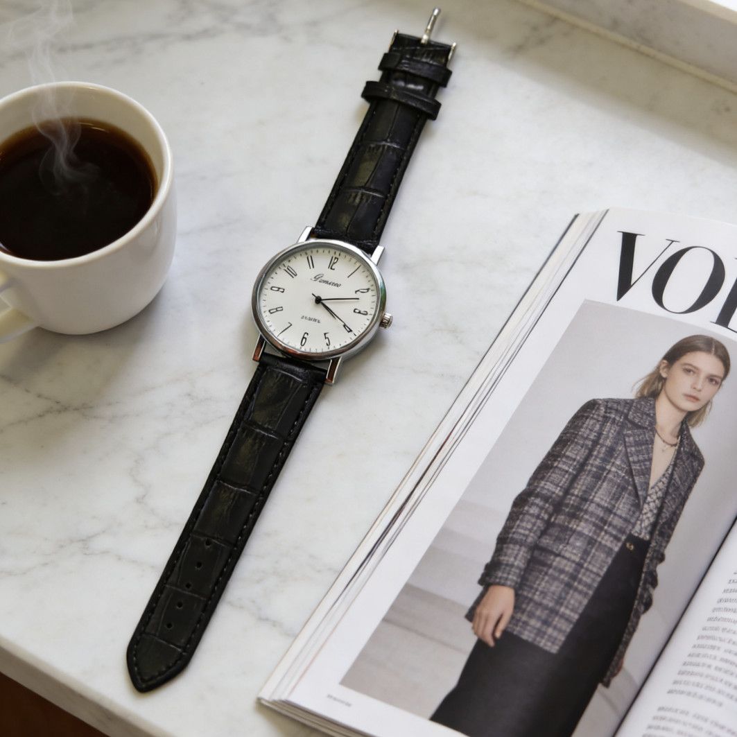 Orologio da uomo al quarzo classico nero business_voghion.com