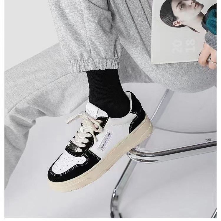 Baskets rétro style coréen décontractées blanches pour femme_voghion.com