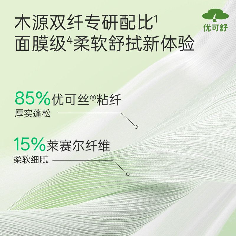 维达优可舒洗脸巾悬挂式母婴清洁擦脸巾敏感肌可用不易掉毛清洁巾 图片 10