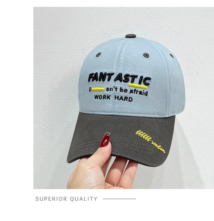 Koreanischer Damen Baseball Cap Mit Kontrastfarben Sommer Kappe_voghion.com