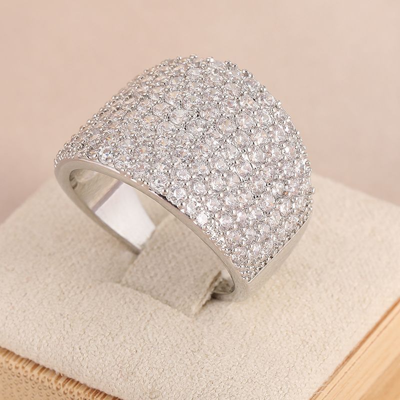 Breiter Diamantring Für Damen Luxuriöser Statement Schmuck_voghion.com