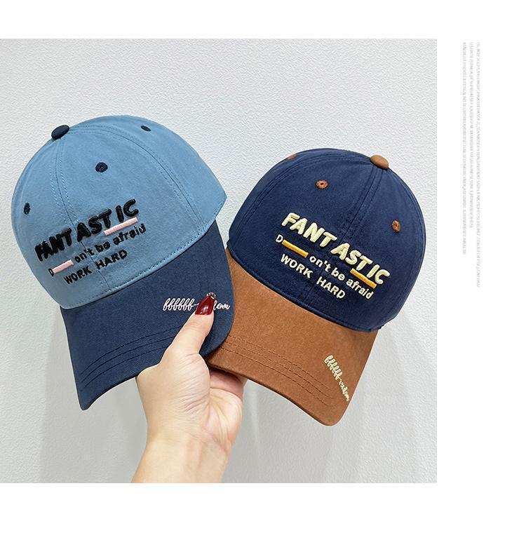 Koreanischer Damen Baseball Cap Mit Kontrastfarben Sommer Kappe_voghion.com