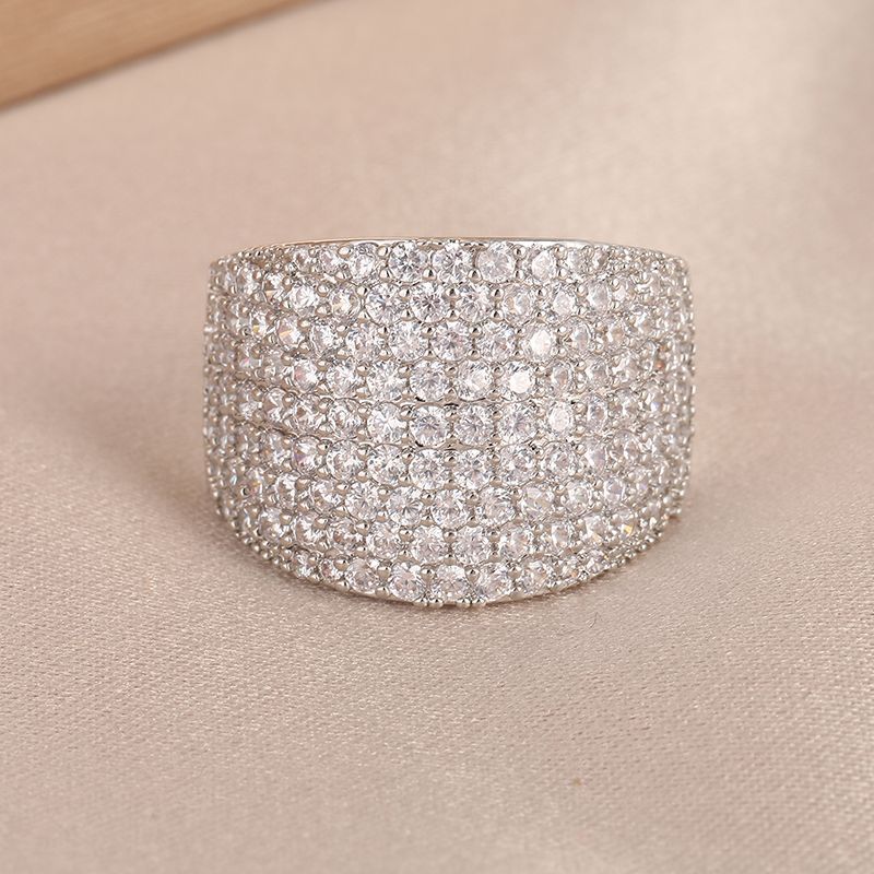 Breiter Diamantring Für Damen Luxuriöser Statement Schmuck_voghion.com