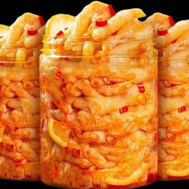 酸辣无骨鸡爪罐装500g去骨鸡爪微辣酸辣柠檬脱骨凤爪休闲宿舍零食 图片 9