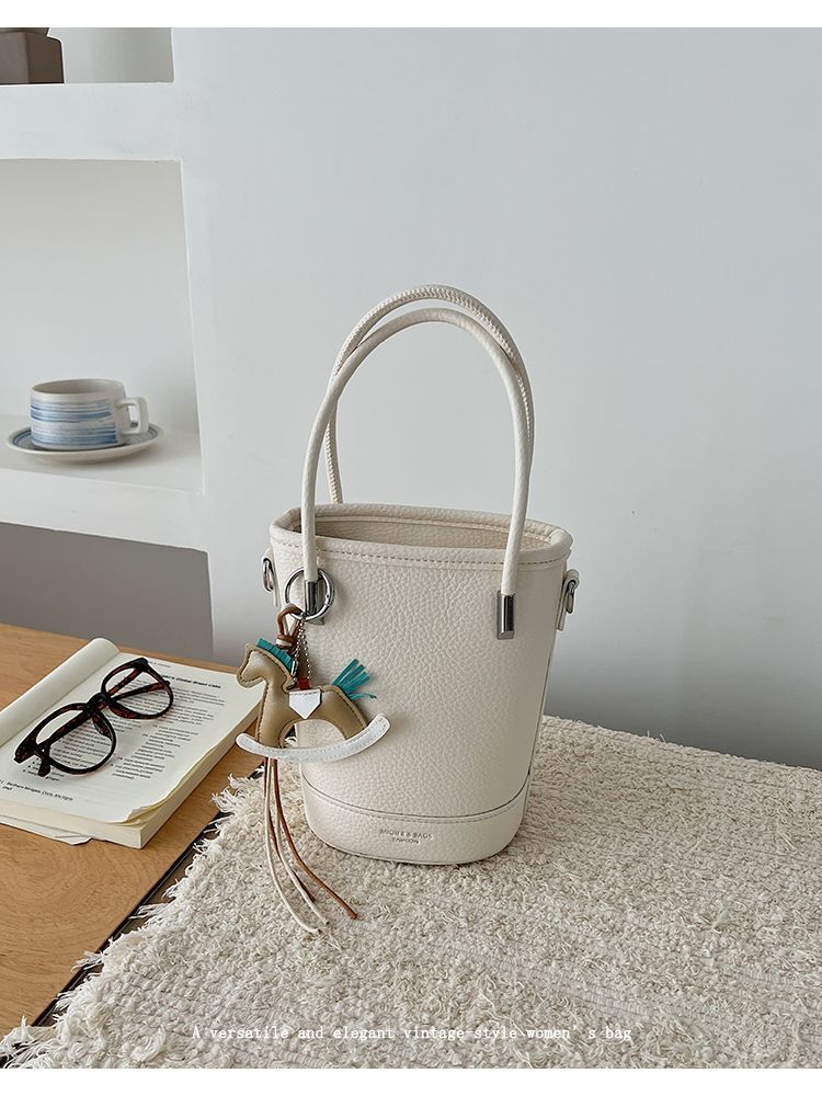 Borsa a secchiello elegante donna, borsa a tracolla capiente_voghion.com