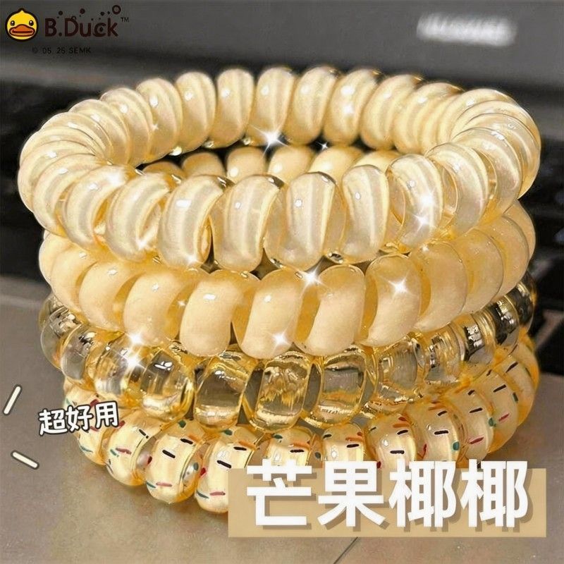 B.Duck儿童彩色发圈高弹力不伤发扎发头绳简约甜美风耐用发绳发饰 图片 8
