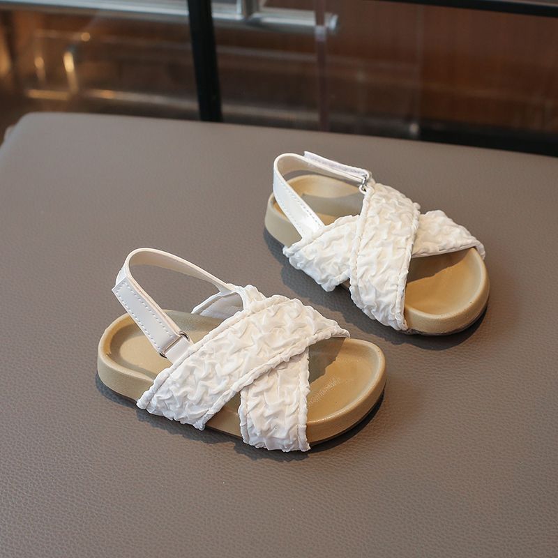 Neue lässige Birkenstock-Sandalen für Mädchen (Modelljahr 2026): Flache Sommersandalen im römischen Stil mit gekreuzten Riemen für junge Mädchen_voghion.com