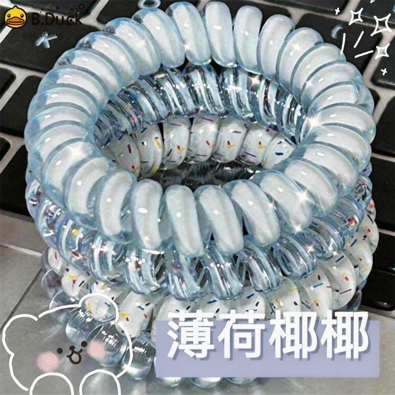 B.Duck儿童彩色发圈高弹力不伤发扎发头绳简约甜美风耐用发绳发饰 图片 6