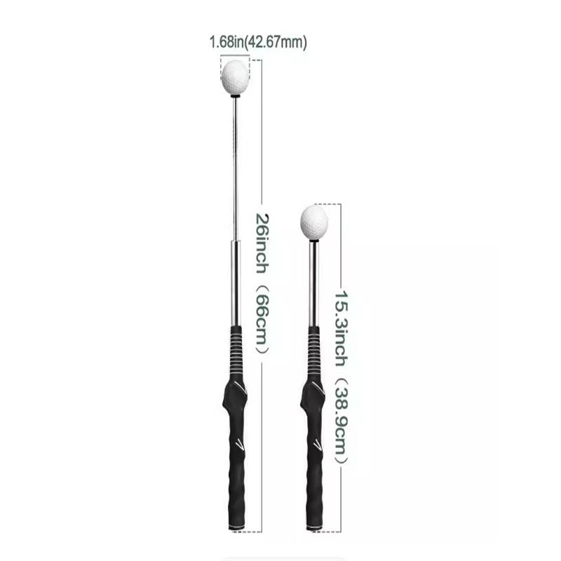 Golf Swing Trainer, Ball Grip, Telescopic Hitting Pad, Sound Practice Device, Home Sports Indoor Aid_voghion.com