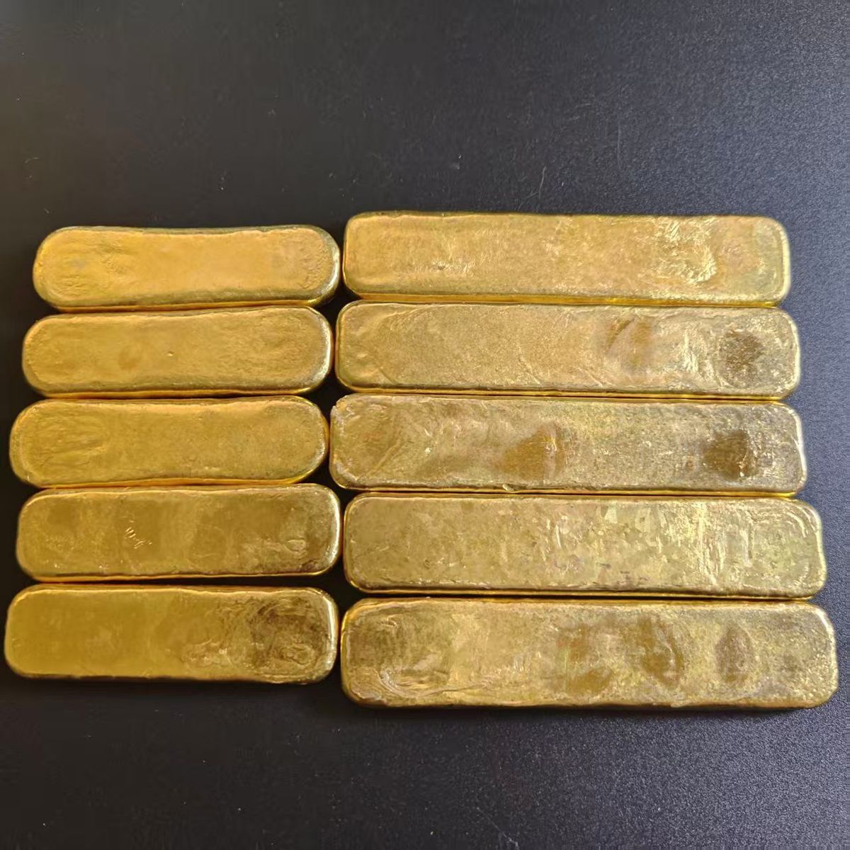 孟加拉赤金日进斗金火烧不变色仿金原材料里外一个色祈福摆件 detail 2