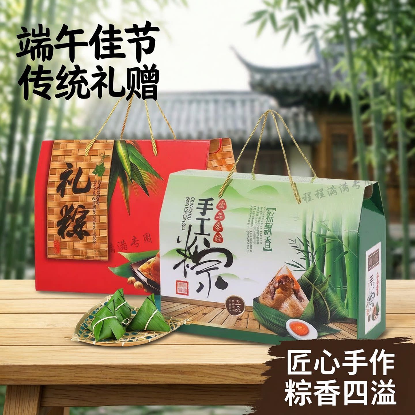 2026礼盒新款端午节包装盒粽子礼盒空盒子高档手工粽礼盒通用包装 图片 2