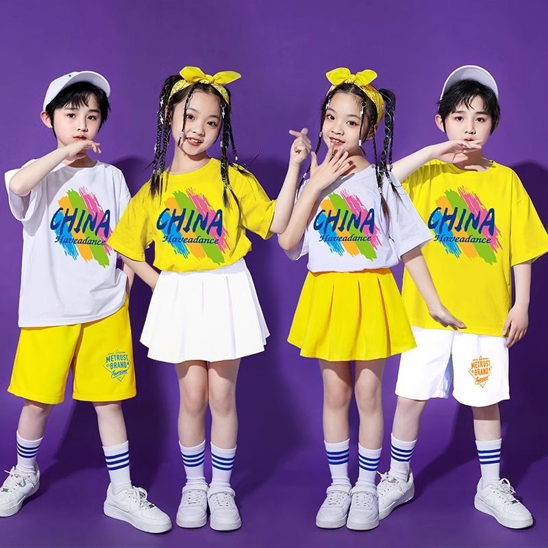 儿童啦啦队演出服开幕式元旦小学生运动会班服幼儿园舞蹈表演服装