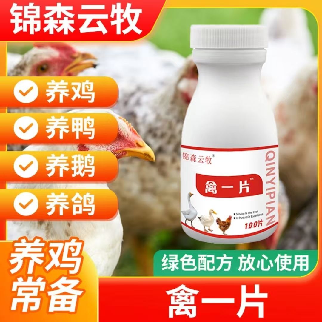 禽一片兽用鸡鸭鹅鸽子家禽专用拉稀调理肠道腹泻羽毛蓬松养殖常备