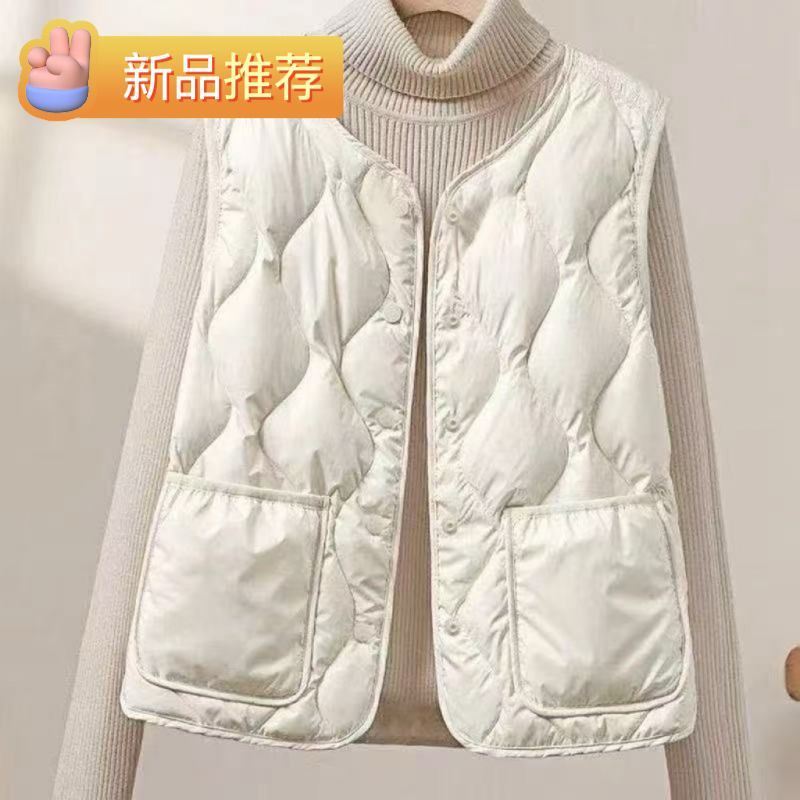 【宽松百搭】新款棉马甲女秋冬季轻薄经典时尚棉衣外套百搭马夹【10月17日发完】
