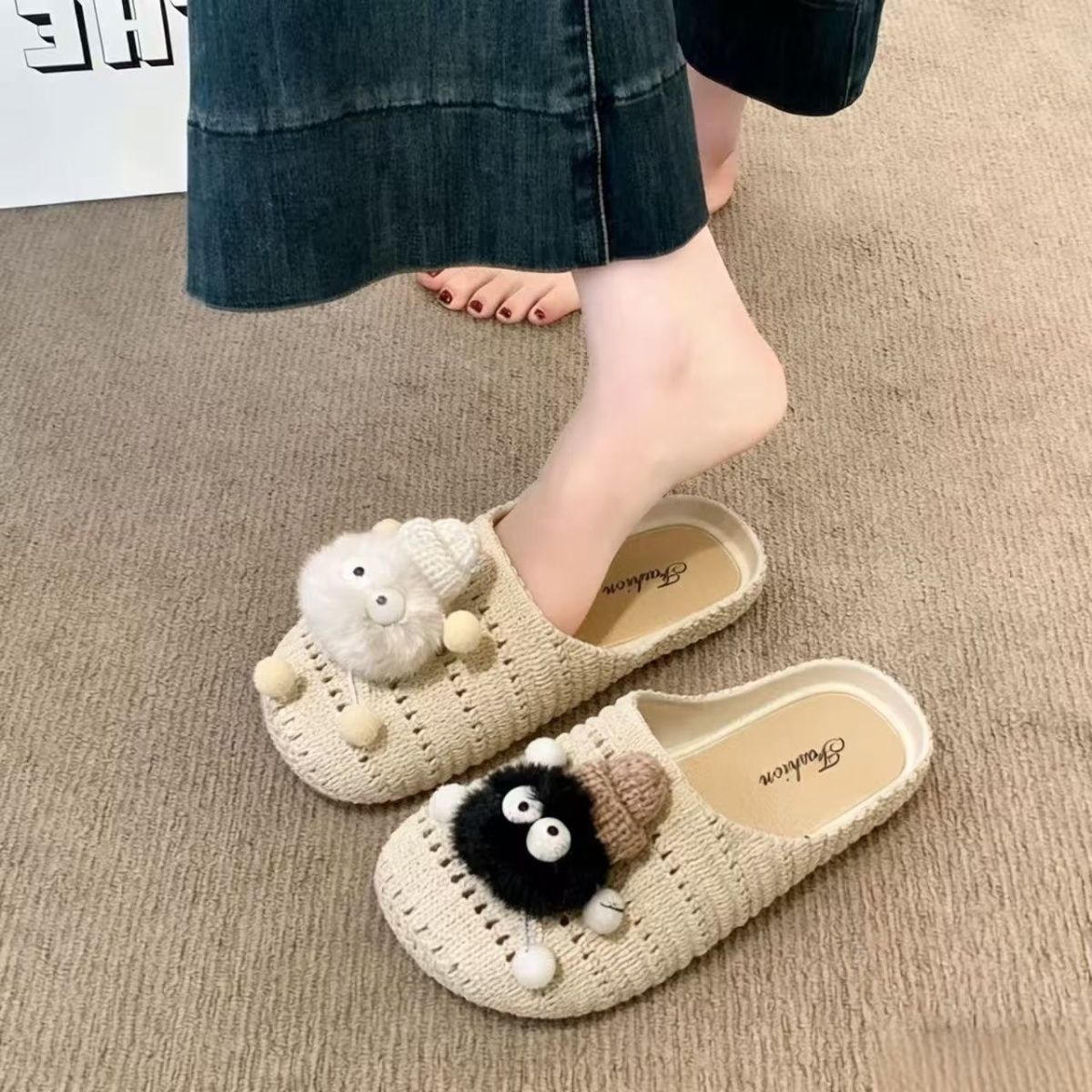 Breathable Closed-toe Faux-woven Hollow Wear-resistant Women's Slippers 2026, Versatile New Comfortable For Outdoor_vogvips.com