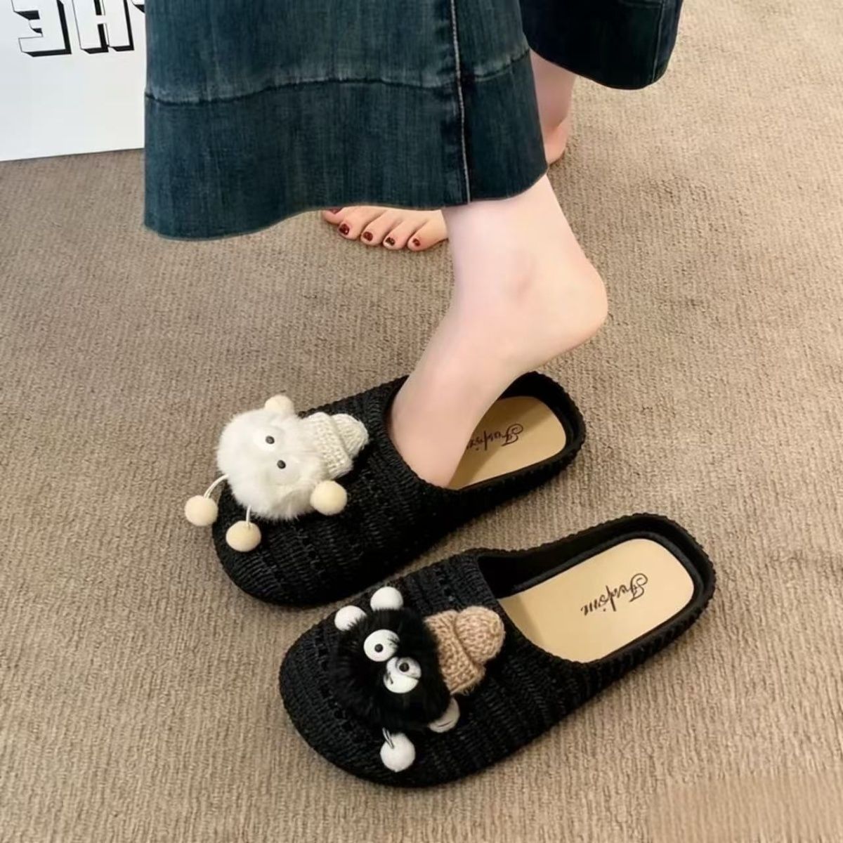 Breathable Closed-toe Faux-woven Hollow Wear-resistant Women's Slippers 2026, Versatile New Comfortable For Outdoor_vogvips.com