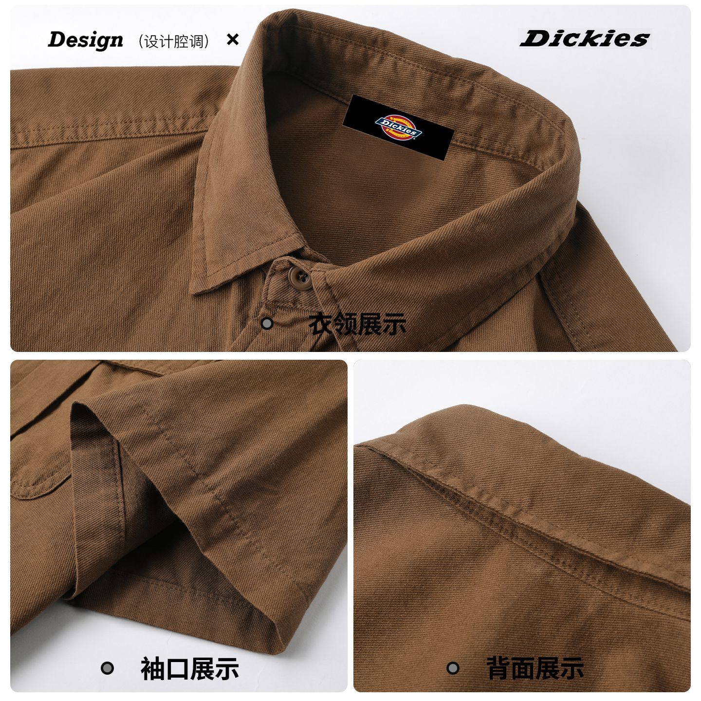 Dickies纯棉多口袋工装短袖衬衫男2026夏季新款潮流薄款透气衬衣 图片 4