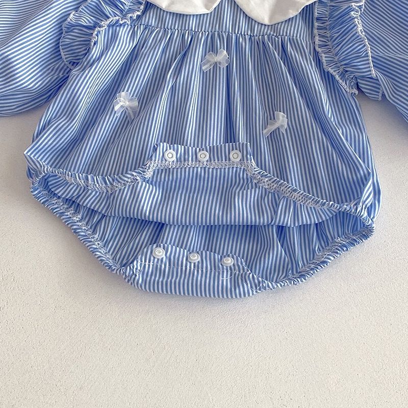Mädchen Langarm Kleid Gestreiftes Freizeitkleid Für Den Herbst_voghion.com
