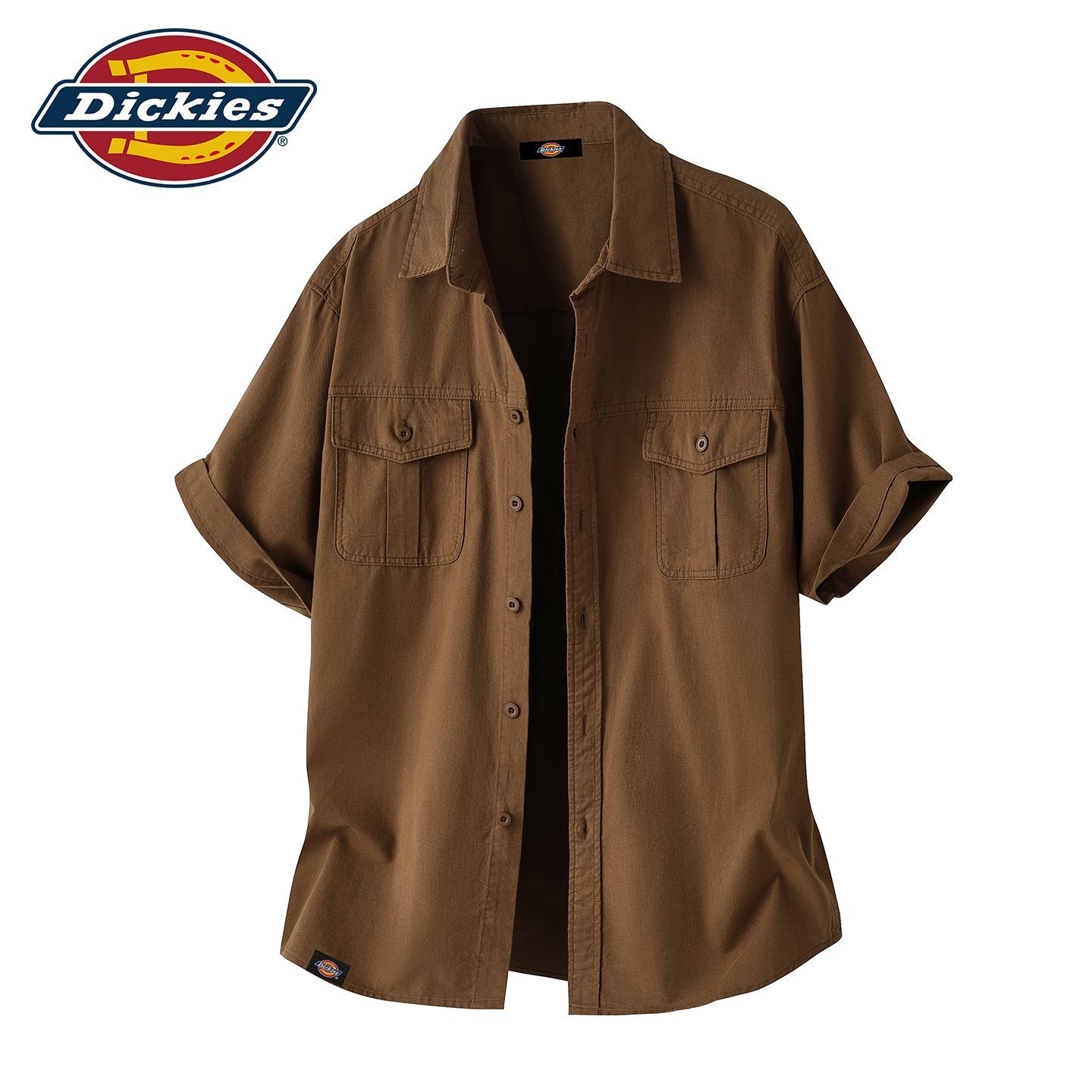 Dickies纯棉多口袋工装短袖衬衫男2026夏季新款潮流薄款透气衬衣