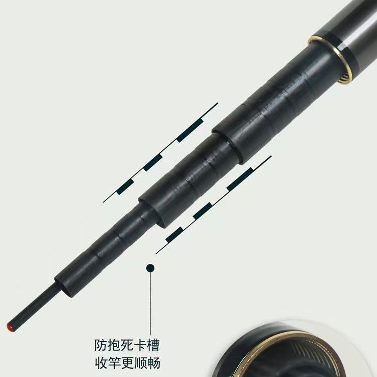 红鳞虎魔杖鱼竿综合5.5H28偏19调超轻石墨烯粉技术度交叉碳丝 图片 5