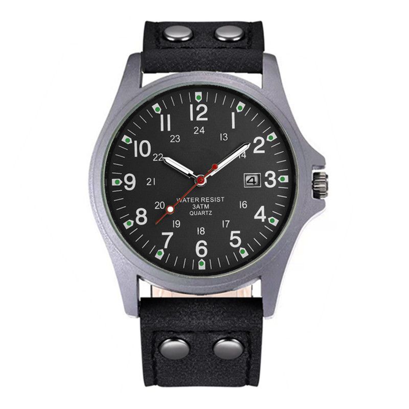 Men's Branded For Junior And High Students, School Start Calendar Quartz Wristwatch, Ins Niche Round Men's Watch_voghion.com