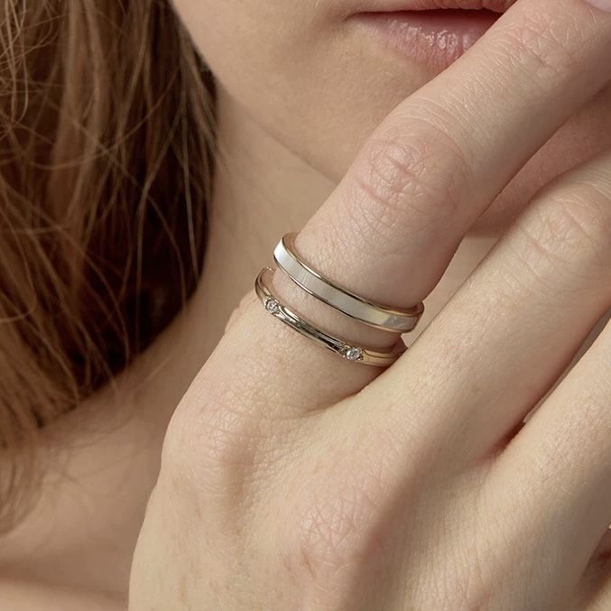 Anello iris smaltato stile vintage francese lusso per donna_voghion.com