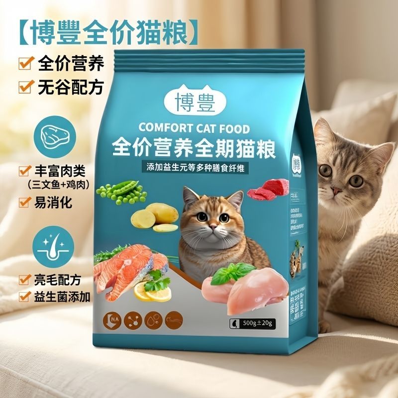 英短猫粮布偶成猫银渐层高质量高营养蓝猫牛肉鸡肉全阶段猫咪零食