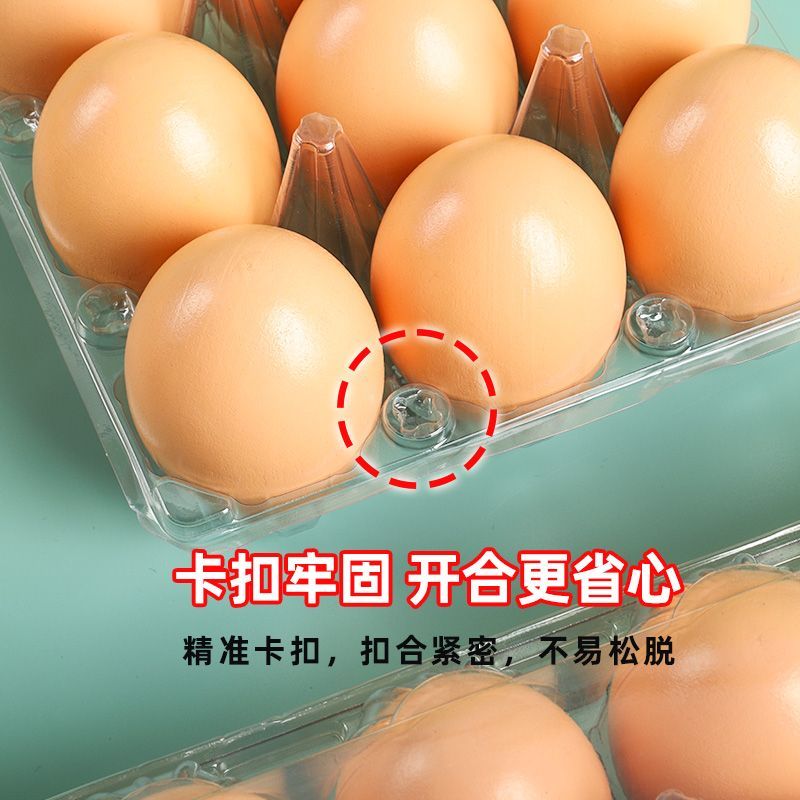 批发塑料鸡蛋托透明防摔商超市外卖农场团购一次性鸡蛋包装盒加厚 图片 7