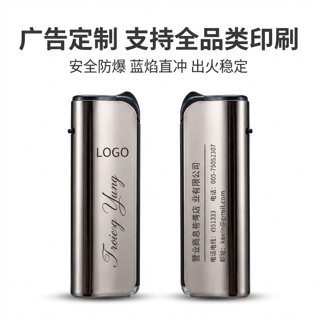 网红金属防风商务打火机批发定制订做广告LOGO酒店雕刻高档可充气 图片 3