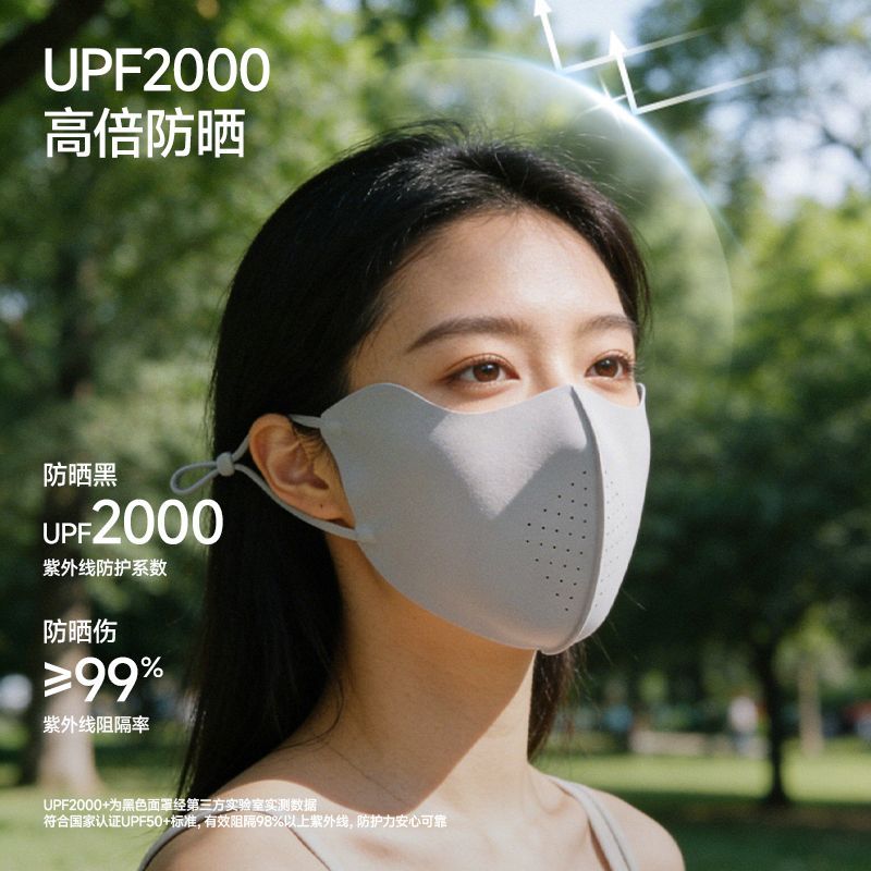 MissWiss防晒口罩女高颜值遮阳医美轻薄防紫外线透气骑行冰丝面罩 图片 3