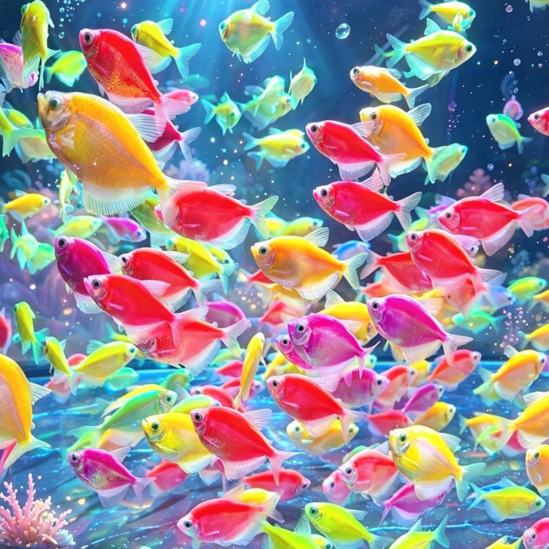 天使鱼观赏鱼活鱼大号群游活体斑马孔雀热带鱼小型鱼淡水好养耐活 图片 4
