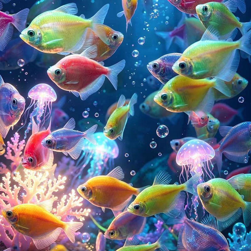 天使鱼观赏鱼活鱼大号群游活体斑马孔雀热带鱼小型鱼淡水好养耐活 图片 3