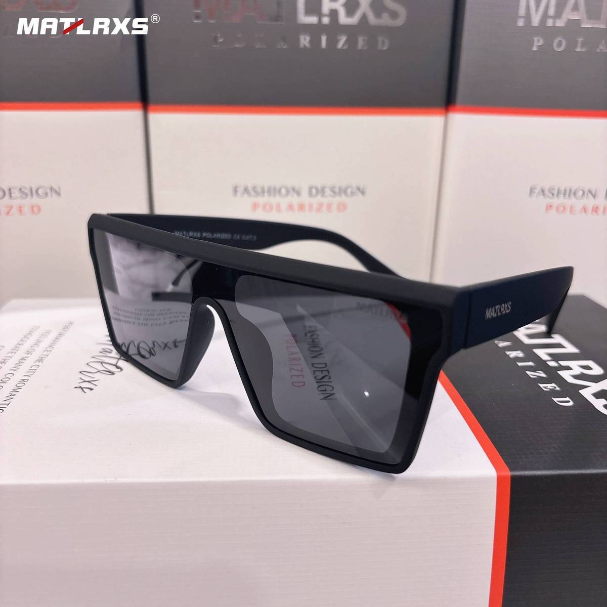 Polarized Square Shield Sunglasses For Men And Women Uv Protection_voghion.com