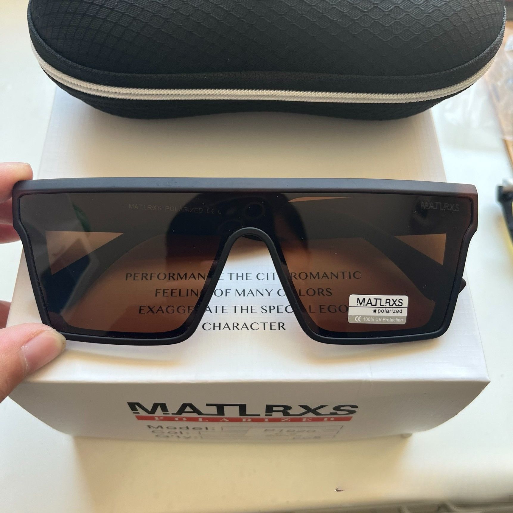 Polarized Square Shield Sunglasses For Men And Women Uv Protection_voghion.com