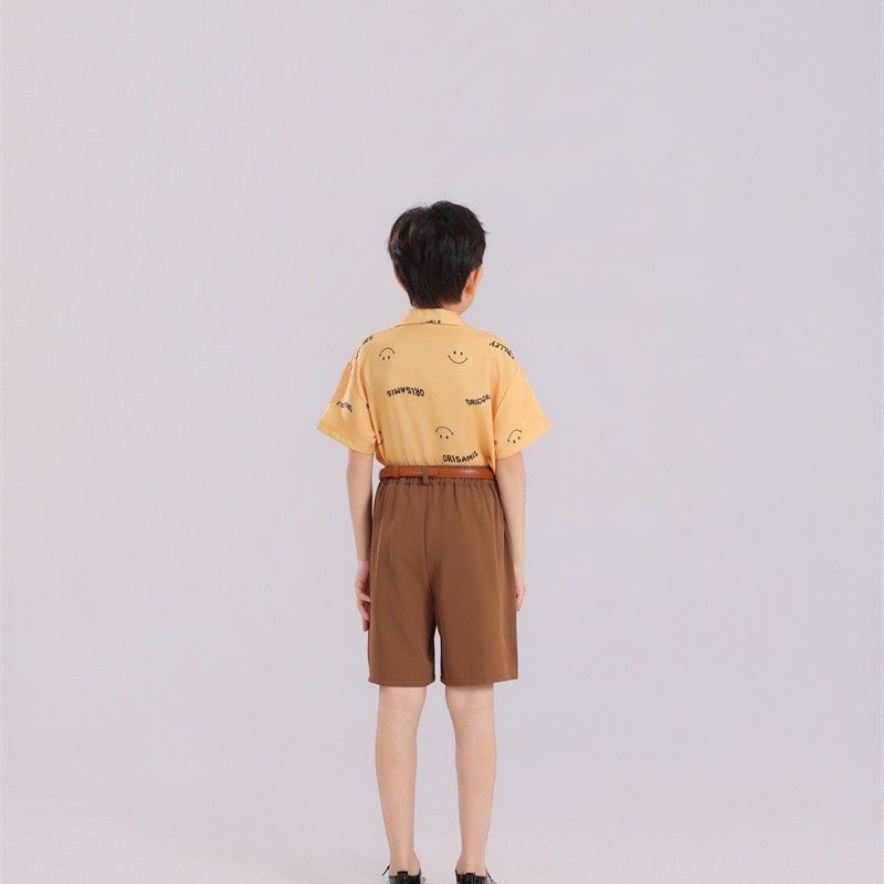 Boys' Retro Hong Kong Style Performance Outfit Children's Day, 80S-90S Nostalgic Shirt, Kindergarten Costume For Show_voghion.com
