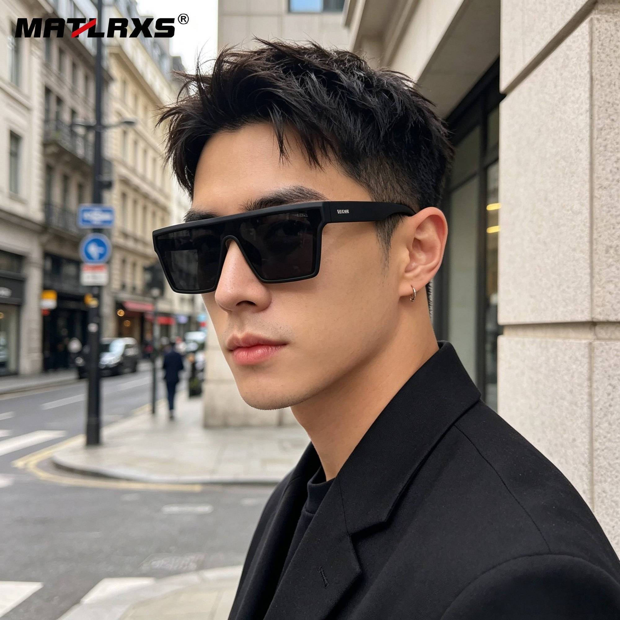 Polarized Sunglasses, Oversized Square Shield Sports Sunglasses, UV400 Protection One-Piece Sun Glasses For Men Women, Outdoor Cycling Driving Shades_voghion.com